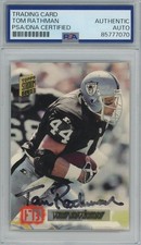 Tom Rathman 1995 Stadium Club Raiders PSA/DNA Signed Auto Autographed