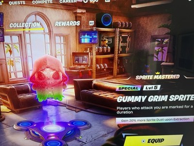 RARE fortnite Gummy Grim Sprite - Instantly mastered - INDEX ONLY