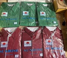 Lot6 Mixed Size Vintage Sunrise Active Sportswear Men Short Sleeve Green Red NOS