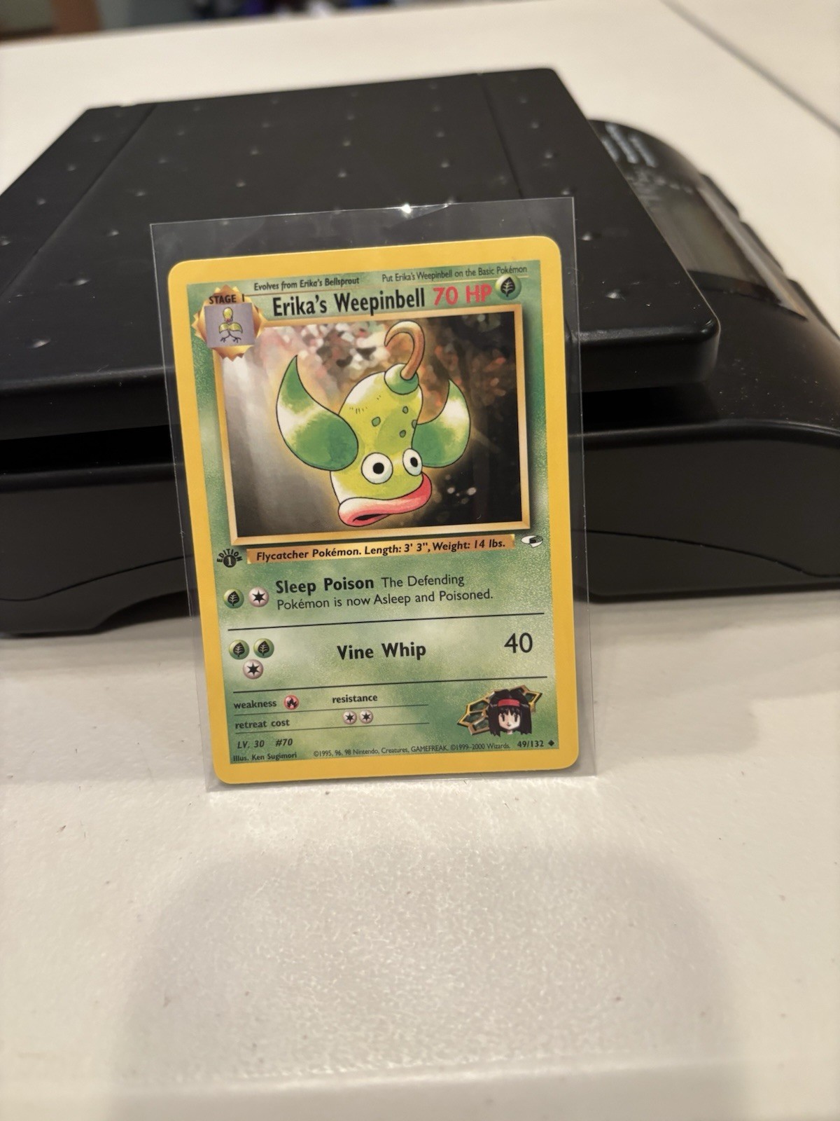 Erika's Weepinbell 1st edition  Near mint condition ENGLISH  49 /132 Gym Heroes