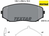Textar 2351505 Bremsbelagsatz FüR Scheibenbremse Bremsbelagsatz FüR Mitsubishi