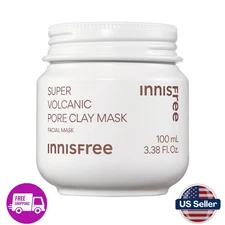 Innisfree Super Volcanic Clay Mask, Premium Korean Skincare with AHA and Natural