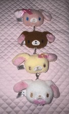 Sanrio Sugarbunnies Plüsch Charm 4 Stück Komplettes Set Sammlerstück Kapsel Spielzeug Neu