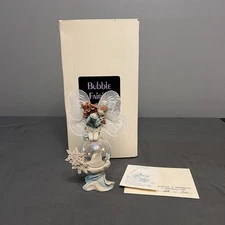 VTG 90s Bubble Fairies By Rawcliffe “Snow” Figurine W/ Box & COA 7.75”