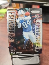 2025 Panini Prizm Football Tyler Warren #12 Fireworks Insert - RC Rookie - Colts