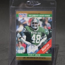 Pro Set 1990 Award Winner Rookie Percy Snow With Drafted Stripe #21