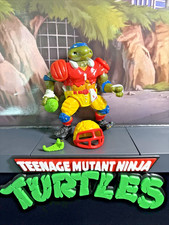 Vintage 1991 TMNT T.D. Tossin' Leo Complete Figure Tested Works Playmates