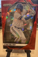 2025 Panini Prizm - Ethan Holliday, Ethan Holliday #82 Red Ice Prizm (RC)