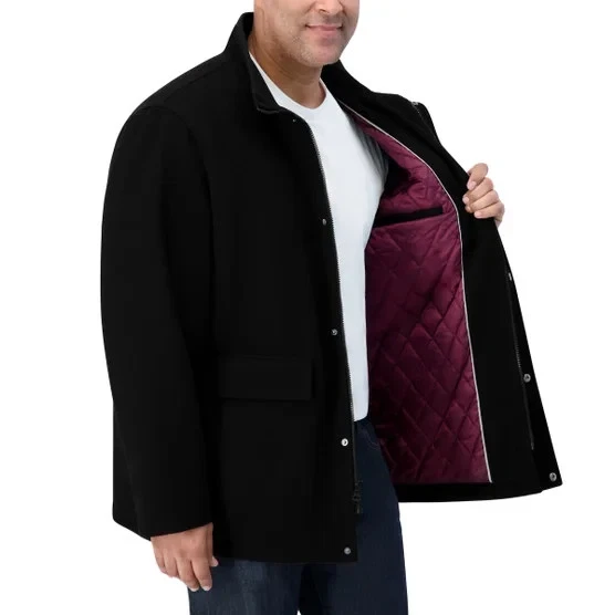 Nautica Men's Wool Blend Coat New with Tags Black