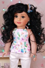 AMERICAN GIRL Wig AZABACHE Premium Modacrylic 11-12 Size