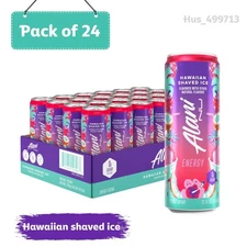 Alani Nu Energy Drink Hawaiian Shaved Ice Sugar Free 12 Fl oz 24 Pack