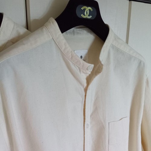 OSOCU Band Collar Shirt L Aichi Prefecture Made - Picture 3 of 12