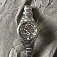 Citizen Eco-Drive Chronograph Black Dial Tachymeter Steel Bracelet 100m