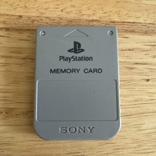 Sony PlayStation OEM Official 1 PS1 PSX Memory Card SCPH-1020 - GRAY - TESTED 