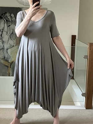 SALE !!! Made in Italy Lagenlook Jersey Jumpsuit Harem Leg Style