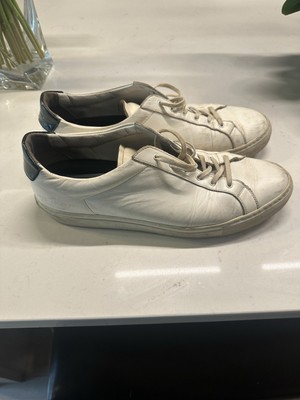 Men's COMMON PROJECTS '2257' White Leather Retro Sneakers Size US 13 EUR 46