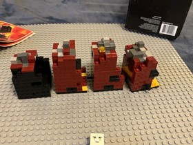 Lego Minecraft Micro World 21106 The Nether Ghast & Zombie Pigman Micromobs