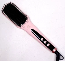 L'ange Le Vite Hair Brush Straightener Pink Thermal Ion Ceramic Heat ~TESTED