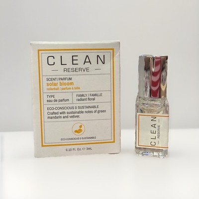 Clean Reserve Eau De Parfum/Perfume Rollerball ''Solar Bloom'' 0.1 fl oz/3ml NIB