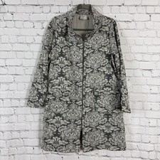Chaqueta Cardi Floral Cremallera Completa Chalet Et Ceci Top Gris Motivo Mujer S Algodón Lino