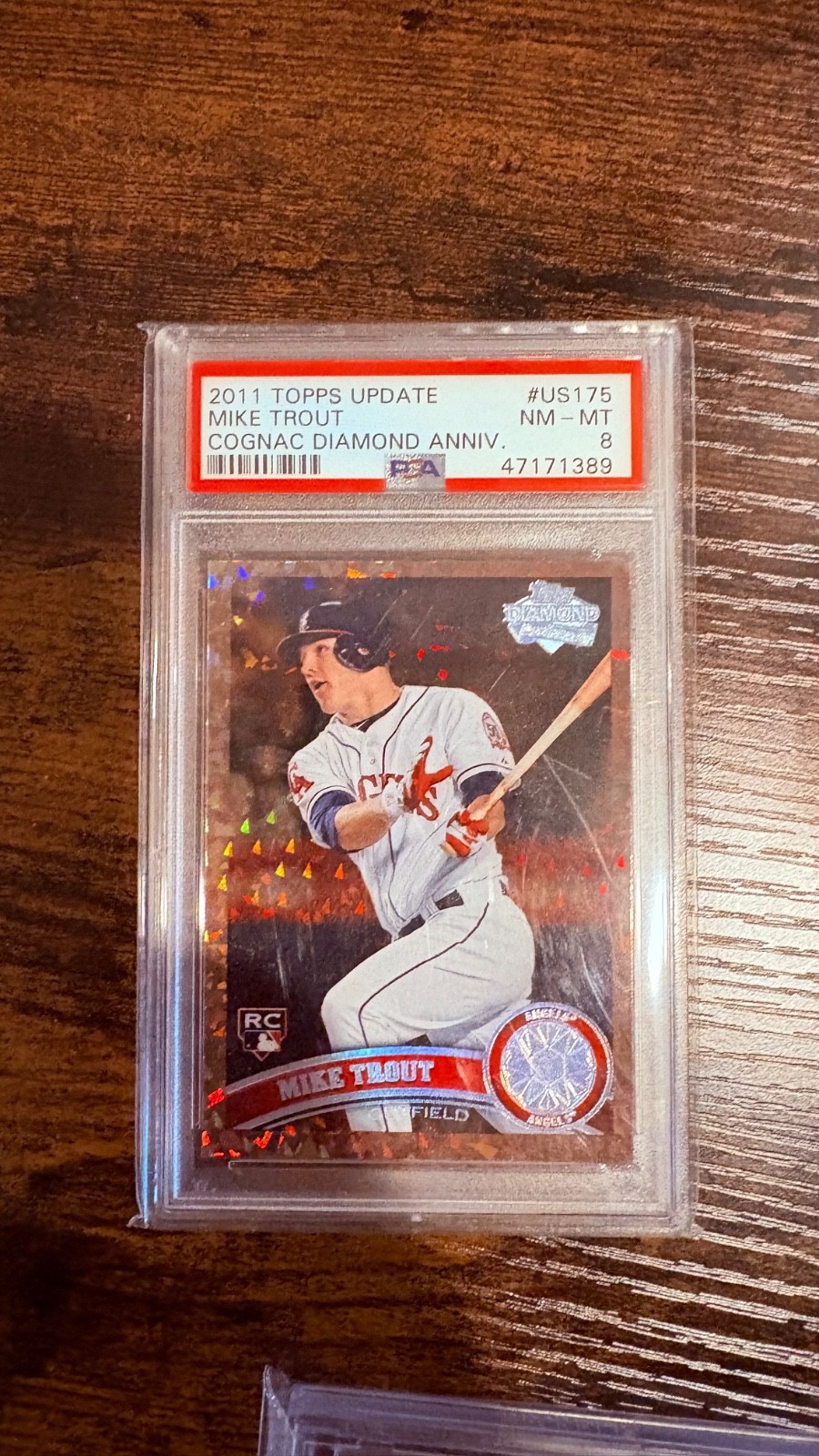 2011 TOPPS UPDATE MIKE TROUT COGNAC DIAMOND ANNIV.