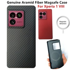 Genuine Aramid Carbon Fiber Magsafe Cover For Sony Xperia 1 VIII Thin Hard Case