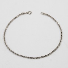 Bracciale oro bianco 18 kt 750 cordoncino ritorto 18kt white gold bracelet D.5