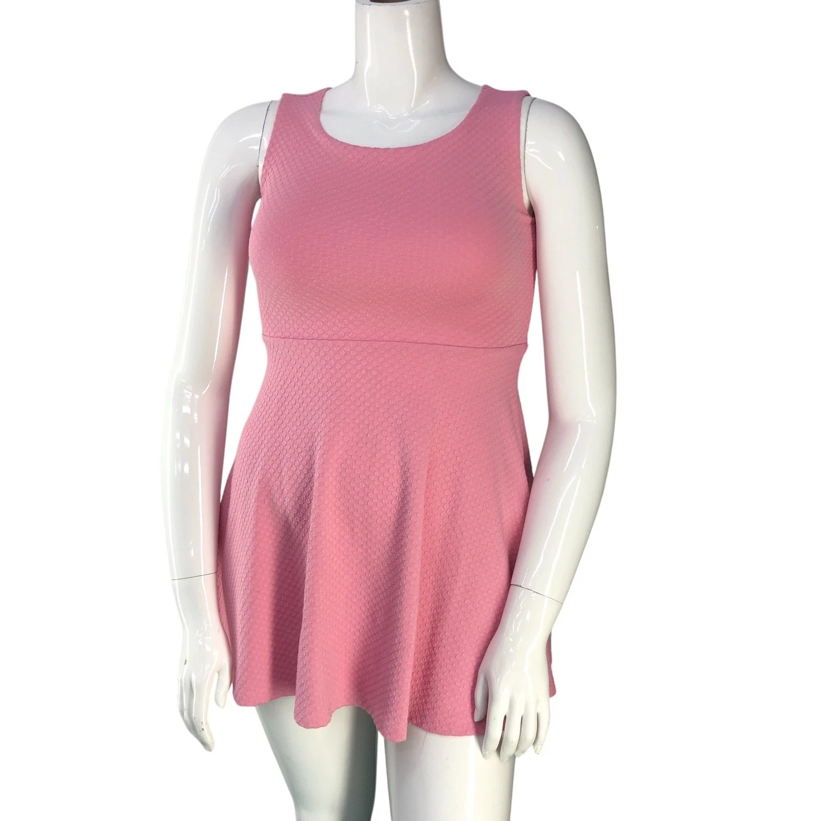 Abito Kate Spade bambina taglia 12 Vivian skater rosa testurizzato elasticizzato