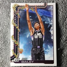 Topps 2025-26 Holiday Rookie Ace Bailey Utah Jazz Ssp Back Var Card SSB-AB