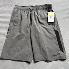 Nike Swim Shorts Men  s Small Gray Swoosh Lined Trunks NESSA482-039 NWT