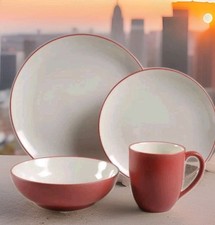 Vintage Noritake Colorwave Raspberry Plates Bowls 16 Pc Service/4 EUC