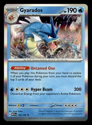 Gyarados Rare Holo SV: Scarlet & Violet 151 130/165 MP Pokémon TCG