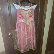 Sleeping Beauty Princess Aurora Dress Pink Gold Costume - Excellent Condition