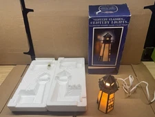 Vtg Tiffany Style Century Classics Light Illuminated Stained Glass Lighthouse