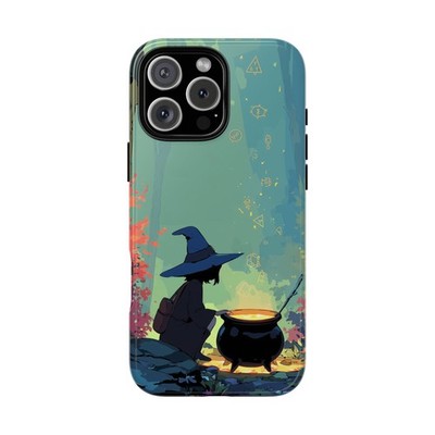 Phone Ink - iPhone/Galaxy/Pixel Case - Witch Brewing Cauldron Forest