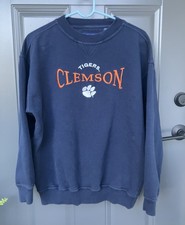Vintage Clemson Tigers Embroidered Crewneck Sweatshirt Sz Med Crable Sportswear
