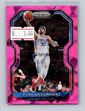 2020-21 Panini Prizm Prizms Pink Ice #160 Furkan Korkmaz