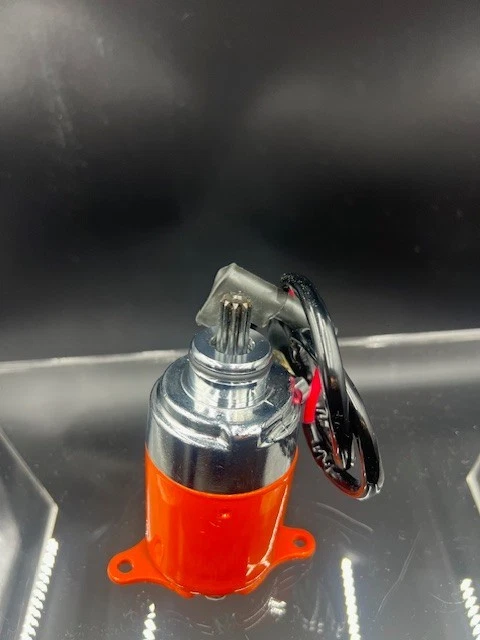 GY6 Racing Starter Motor, Orange and Black, 2-Bolt Mount for Mopeds, ATVs - Image 3 of 3