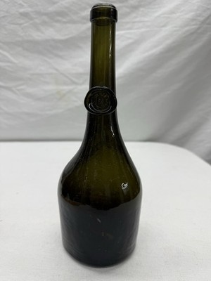 Antique ''Vielle de Cire Cenon'' French Whiskey Bottle - Green Seal