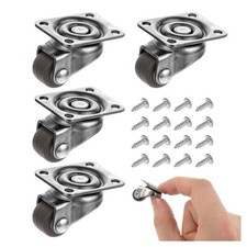 Kleine Lenkrollen Set 4 Stück 12mm Zubehör für Möbel, Geräte, Wischeimer