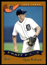 2002 Topps Ryan Raburn Rookie Detroit Tigers #692 DPK