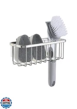 SunnyPoint NeverRust Deluxe Kitchen and Bathroom Sink Sponge Holder Organizer