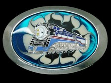 SL03143 NOS VINTAGE 1970s  X4449 STEAM TRAIN ENGINE  RAILROAD BELT BUCKLE