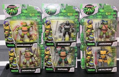 TMNT Lot Of 6 Leo, Mikey, Donatello, Raphael, Shredder, Metalhead 2012 Re-Issue