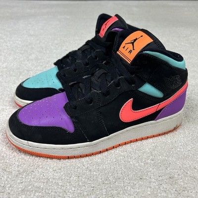 Nike Air Jordan 1 Mid GS Candy Shoes Youth Size 5.5Y Multicolor 554725-083
