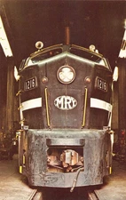 Monongahela Railway Baldwin RF16 Locomotive #1216 Postcard 1971