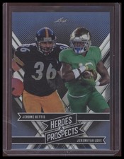 2024 Leaf Heroes & Prospects #253 Jerome Bettis / Jeremiyah Love Blue #/99