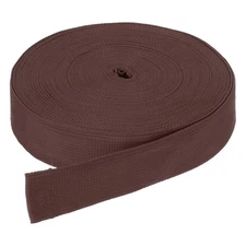 50Yard x 1 1/2" Width Nylon Webbing Strap Poly Flat Webbing Strapping Dark Brown