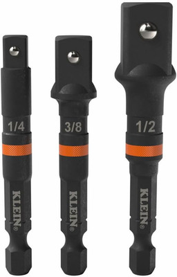65030A 3-Piece Impact Driver Socket Adapter Set, 3-Inch Quick-Connect Extensions