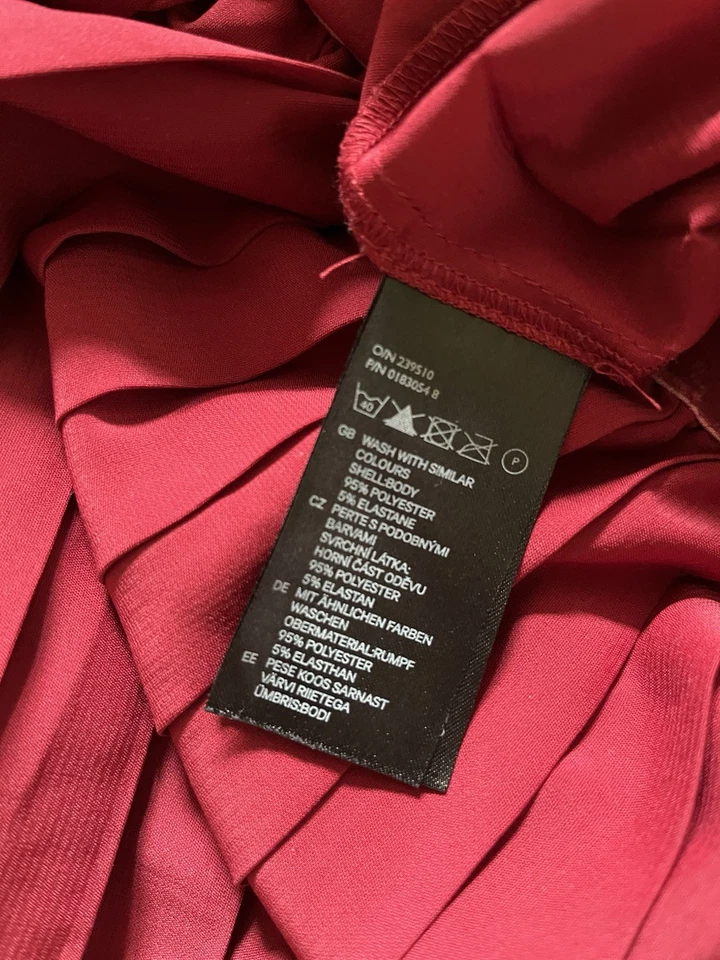 Mini Jupe Divided H&M 🍁 Rouge Grenat Fluide Plissée 🍁 Taille 38 - Photo 3/4